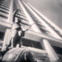 Sculpture and High-rise Building